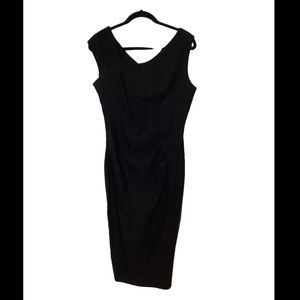 Mid-length black dress